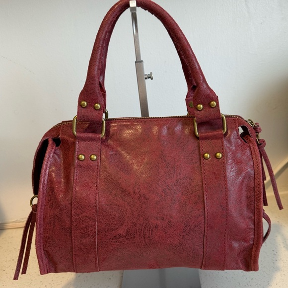 Red Leather Handbag - Picture 3 of 13